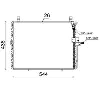 MAHLE AC 357 000S Condensatore, Climatizzatore per MERCEDES-BENZ