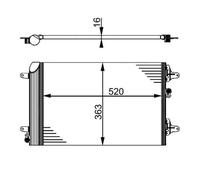 Mahle AC 358 000s Condensatore Climatizzatore per Seat Alhambra Ford Galaxy VW