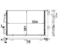 MAHLE AC 377 001S Condensatore, Climatizzatore per OPEL,VAUXHALL