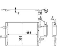 MAHLE AC 404 000S Condensatore climatizzatore per OPEL Meriva A (X03) con