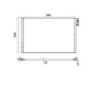 Mahle AC 413 001S Condensatore Climatizzatore Per BMW E81 Nissan GT-R
