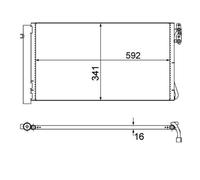 Mahle AC 414 001s Condensatore Aria Condizionata per BMW E81 E87 E82 E88 E90 E91