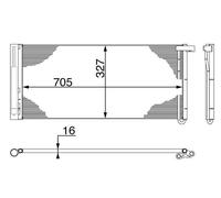 MAHLE AC 425 000S Condensatore, Climatizzatore per PORSCHE