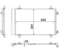 MAHLE AC 487 000S Condensatore, Climatizzatore per CITROËN,FIAT,LANCIA,PEUGEOT,T