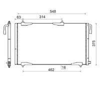 Condensatore radiatore climatizzazione AC 501 000S MAHLE per PEUGEOT 206 Van