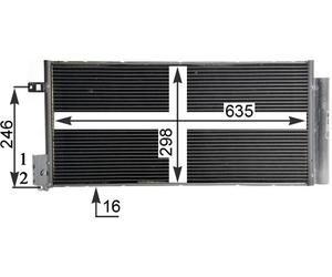 MAHLE AC 505 001S Condensatore, Climatizzatore per ABARTH,ALFA ROMEO,CHRYSLER,FI