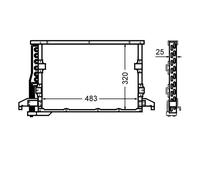 Mahle AC 512 000S Condensatore Aria Condizionata Per BMW E36