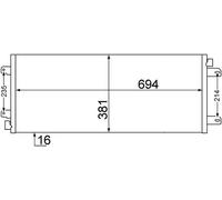 MAHLE AC 527 000S Condensatore climatizzatore per OPEL Movano Van (X70) senza