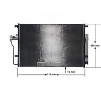 Condensatore radiatore climatizzazione AC 553 001S MAHLE per MERCEDES-BENZ VW