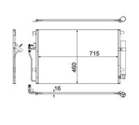 Mahle AC 553 001S Condensatore Climatizzatore Per Mercedes-Benz B904 VW