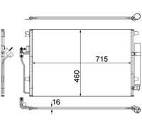 MAHLE AC 553 001S Condensatore, Climatizzatore per MERCEDES-BENZ,VW