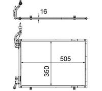 MAHLE ORIGINAL AC 579 000P Condensatore climatizzatore