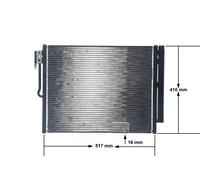 MAHLE AC 596 000S Condensatore climatizzatore per OPEL Meriva B (S10) con