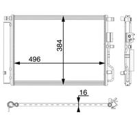 97606D7000 Condensatore AC per HYUNDAI TUCSON 1.6 - 1.7 - 2.0 2015-> MAHLE ORIG.