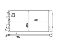 Mahle AC 630 000S Condensatore Climatizzatore Per Renault Fluence Megane III