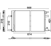 MAHLE AC 637 000P Condensatore climatizzatore