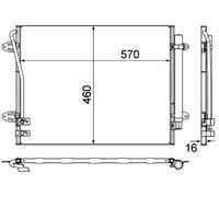 MAHLE AC 734 000P Condensatore, Climatizzatore per VW