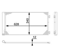 Condensatore, impianto di climatizzazione MAHLE AC 751 000S