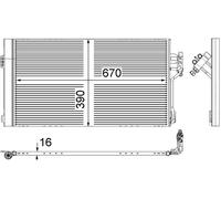 Mahle AC 761 000s Condensatore Aria Condizionata per Mercedes-Benz W639