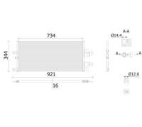 MAHLE AC 903 000S Condensatore climatizzatore senza essiccatore Compatibilità con SCANIA L,P,G,R,S - series P,G,R,T - series