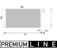 Condensatore radiatore climatizzazione AC 941 000P MAHLE per FORD GRAND C-MAX