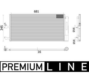 MAHLE AC 942 000P Condensatore, Climatizzatore per VOLVO