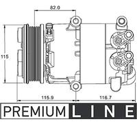 MAHLE ACP 1332 000P A/C - Compressore