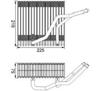 Evaporatore, impianto di climatizzazione MAHLE AE 38 000S