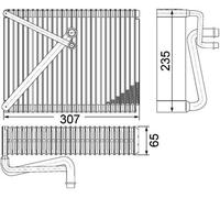 MAHLE AE 87 000P Evaporatore, Climatizzatore per VOLVO