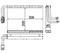 MAHLE AE 92 000P Evaporatore BEHR Premium Line