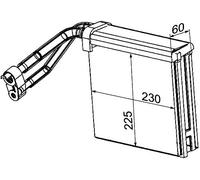 MAHLE AE 95 000P Evaporatore climatizzatore senza valvola d'espansione per veicolo con guida a Sx