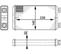 MAHLE AH 138 000P scambiatore di calore per interni