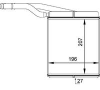 MAHLE ORIGINAL AH 143 000P Scambiatore calore per riscaldamento abitacolo
