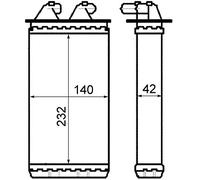 MAHLE ORIGINAL AH 149 000S Scambiatore calore per riscaldamento abitacolo