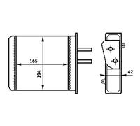 MAHLE AH 159 000S - Scambiatore di calore per interni, adatto per Fiat Punto (176_)