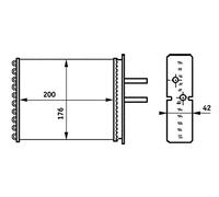 MAHLE ORIGINAL AH 161 000S Scambiatore calore per riscaldamento abitacolo