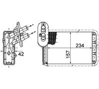 MAHLE AH 164 000S scambiatore di calore per interni