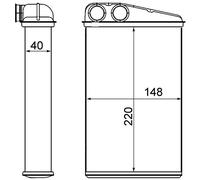 MAHLE AH 17 000S Scambiatore calore per riscaldamento abitacolo
