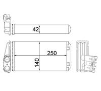 MAHLE ORIGINAL AH 186 000S Scambiatore calore per riscaldamento abitacolo