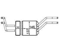 MAHLE ORIGINAL AH 226 000S Scambiatore calore per riscaldamento abitacolo