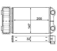 MAHLE AH 251 000S Scambiatore calore per riscaldamento abitacolo