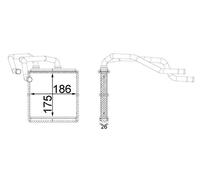MAHLE AH 254 000S Scambiatore calore per riscaldamento abitacolo
