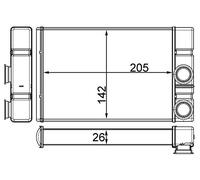 MAHLE AH 260 000S Scambiatore calore per riscaldamento abitacolo