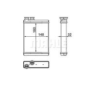 MAHLE AH 265 000S scambiatore di calore per interni