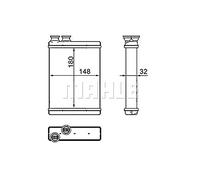 MAHLE AH 266 000S scambiatore di calore per interni