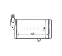 MAHLE AH 47 000S Scambiatore calore per riscaldamento abitacolo per veicolo con guida a Sx