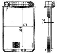 MAHLE AH 77 000P - Scambiatore di calore interno BEHR Premium Line