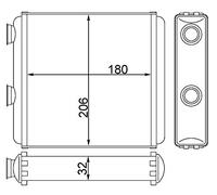 MAHLE AH 81 000S Scambiatore calore per riscaldamento abitacolo con accessori
