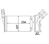 MAHLE ORIGINAL AH 83 000S Scambiatore calore per riscaldamento abitacolo