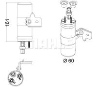 MAHLE Asciugatore Climatizzatore Adatto Per Ford Fiesta VI B-Max JK AD 5 000P